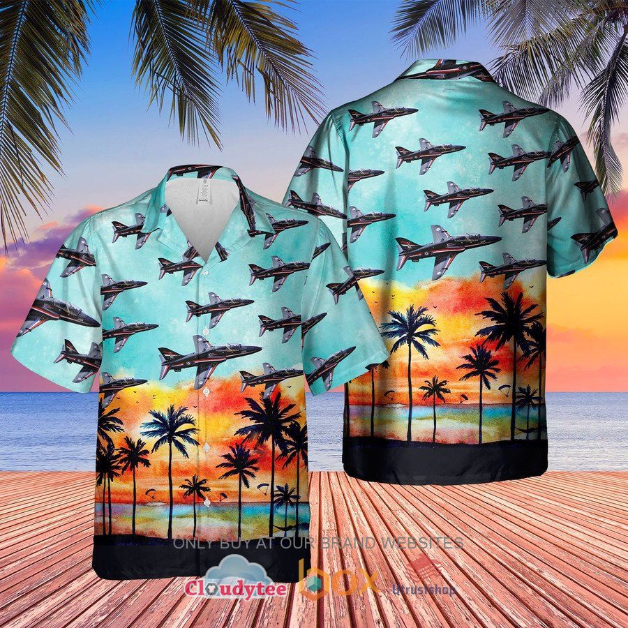 raf british aerospace hawk t1 hawaiian shirt 1 23436