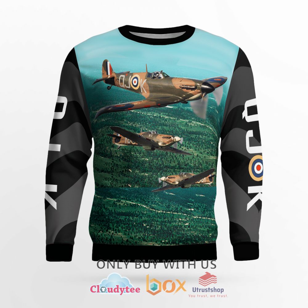 raf supermarine spitfire and hawker hurricane christmas sweater 2 77799