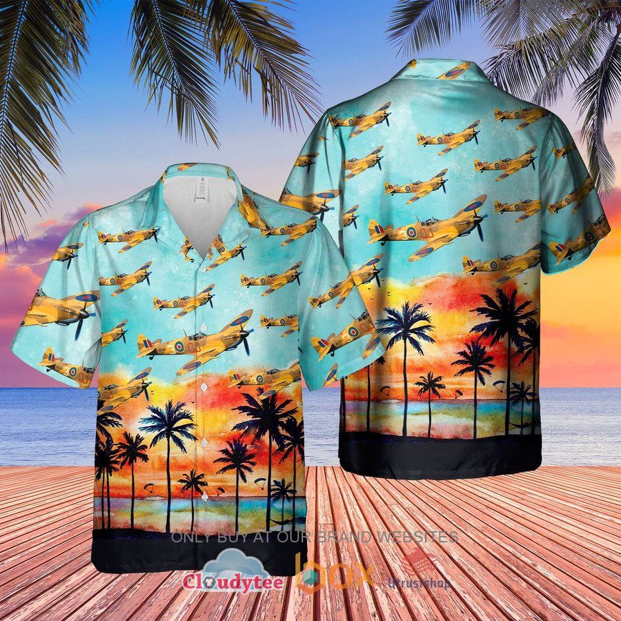 raf supermarine spitfire hawaiian shirt 1 67786