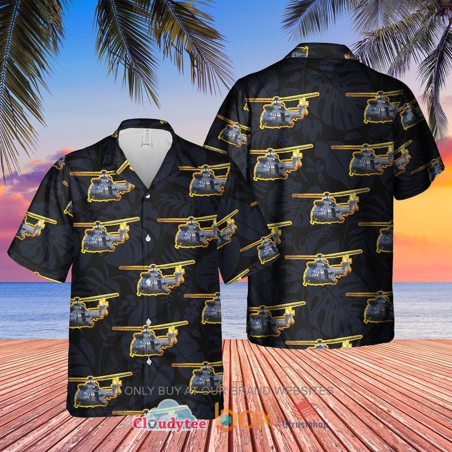raf the puma hc mk2 pattern black hawaiian shirt 1 98155