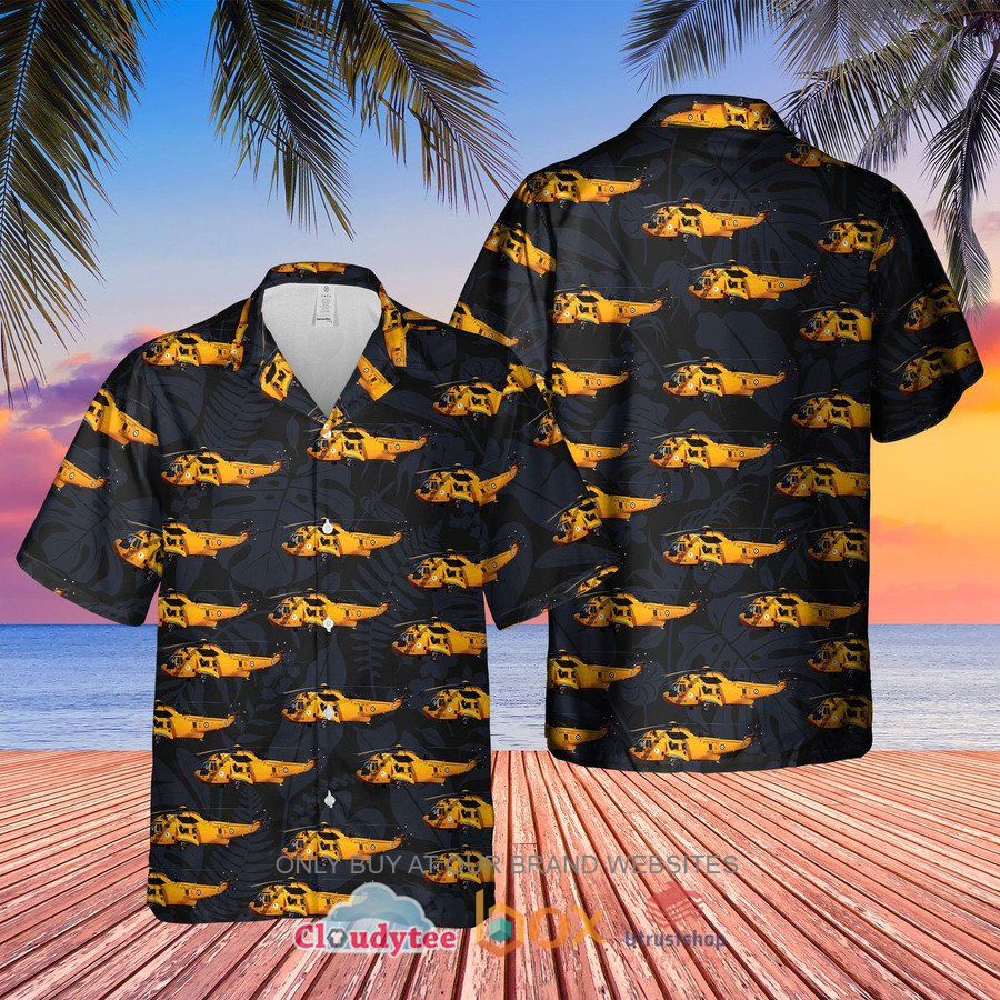 raf westland sea king har3 pattern black hawaiian shirt 2 40302