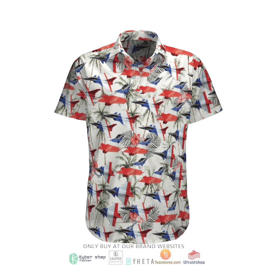 rafale solo display white short sleeve hawaiian shirt 1 42879