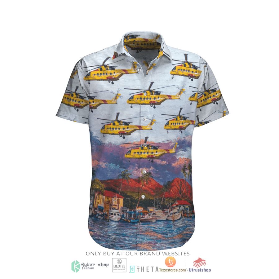rcaf ehi ch 149 cormorant eh 101 short sleeve hawaiian shirt 1 38410