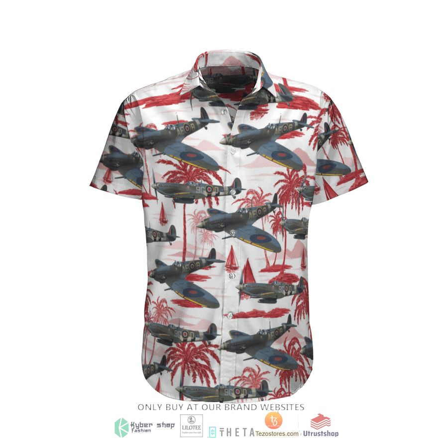 rcaf supermarine spitfire coconut short sleeve hawaiian shirt 1 88768