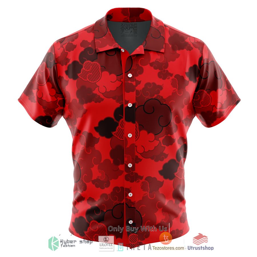 red aloha akatsuki naruto short sleeve hawaiian shirt 1 17439