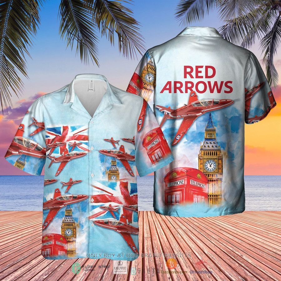 red arrows raf air show short sleeve hawaiian shirt 1 46166
