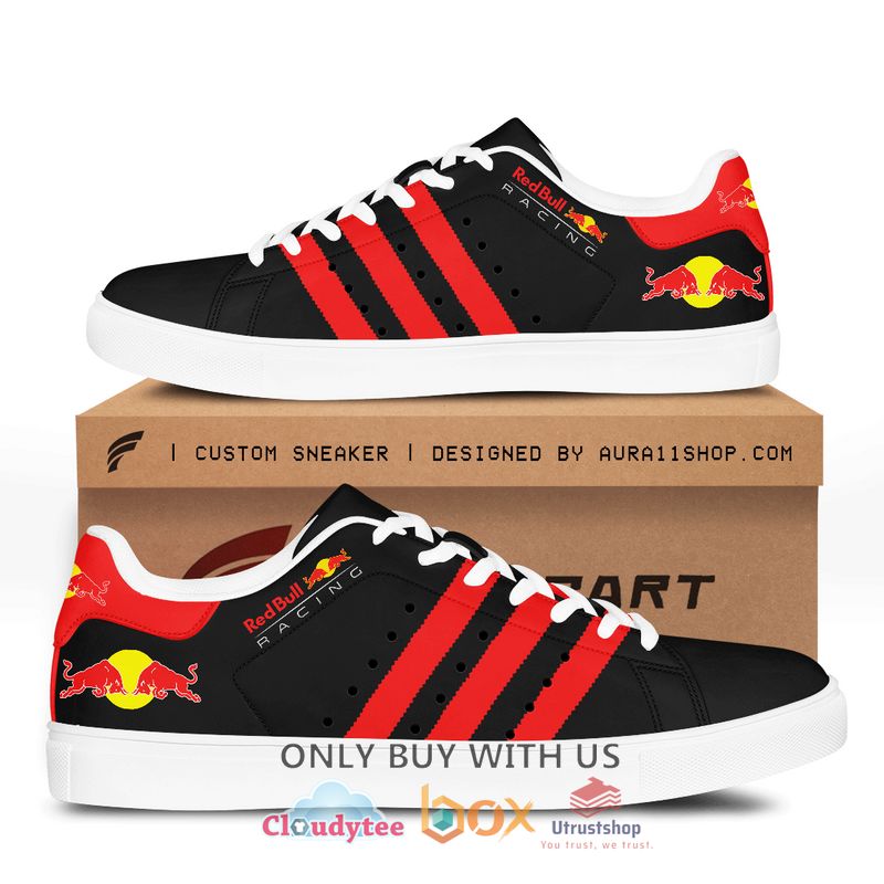 red bull racing black stan smith low top shoes 2 54046