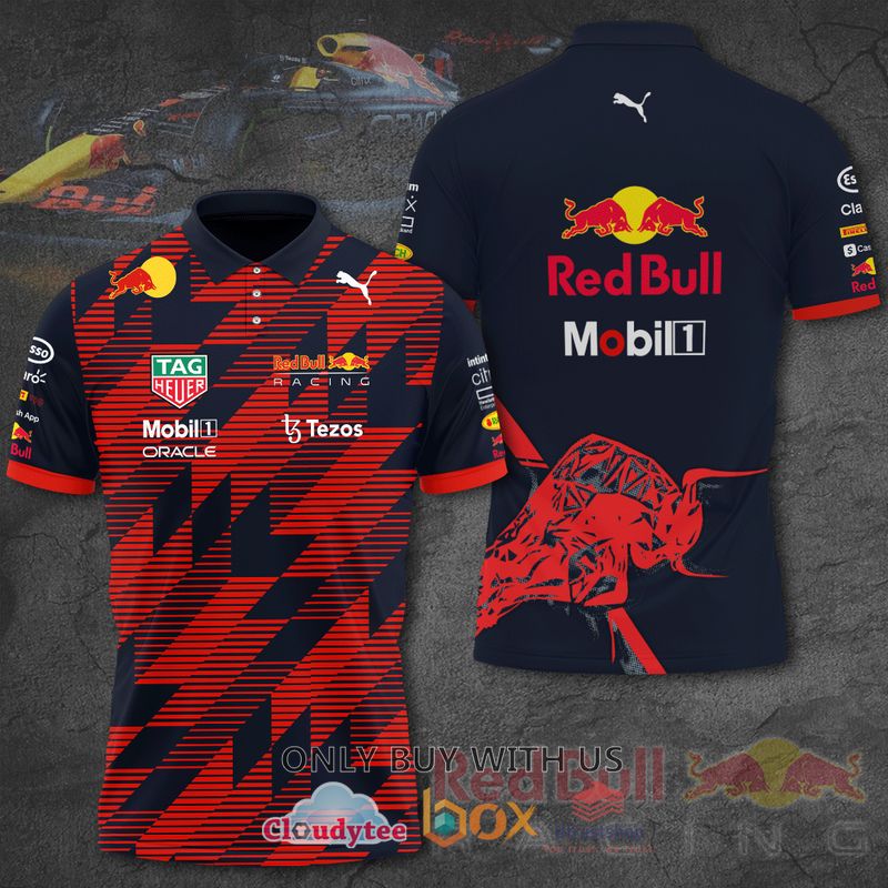 red bull racing pattern shirt polo shirt 2 14044