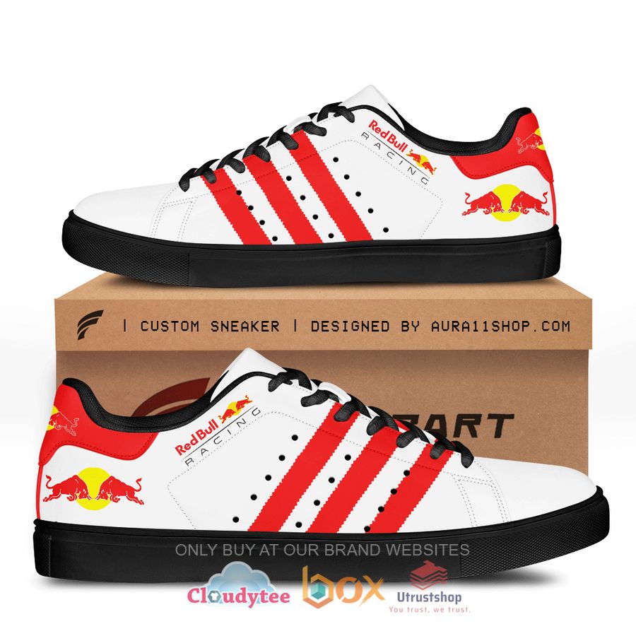 red bull racing white color pattern stan smith low top shoes 1 85477