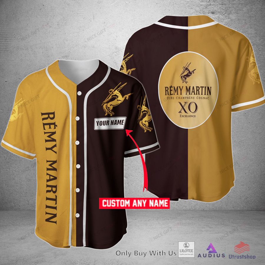 remy martin your name black yellow baseball jersey 1 32175