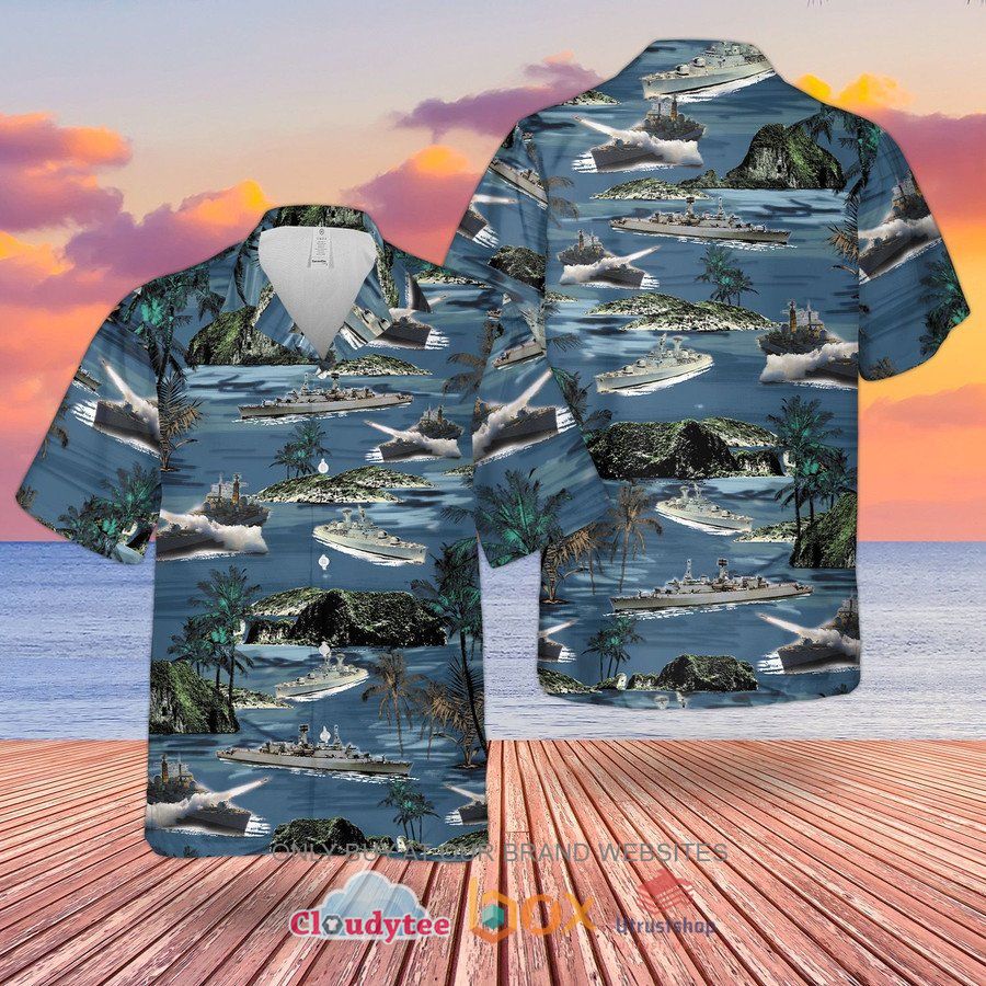 rn county class guided missile destroyer hawaiian shirt 2 25386