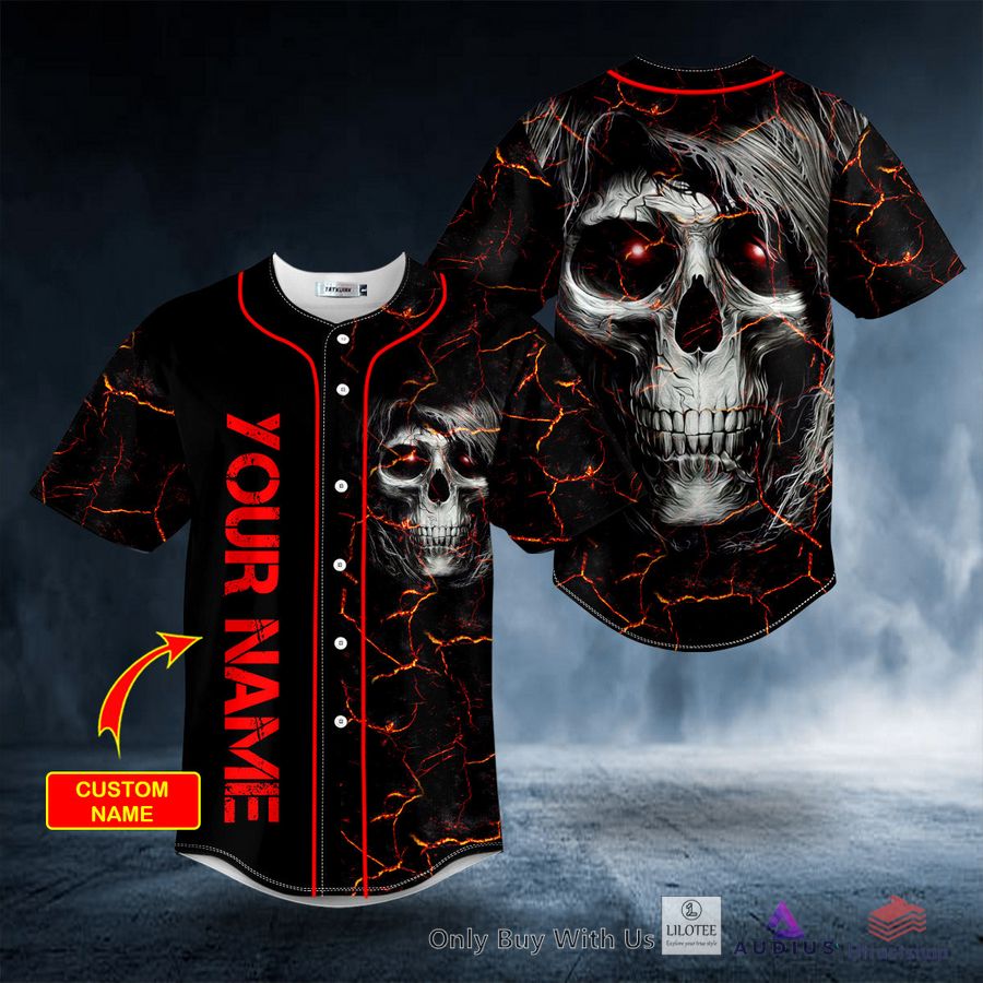 rock chang crack lava skull custom baseball jersey 1 31273