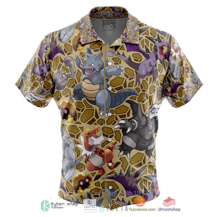 rock type pokemon short sleeve hawaiian shirt 1 56331