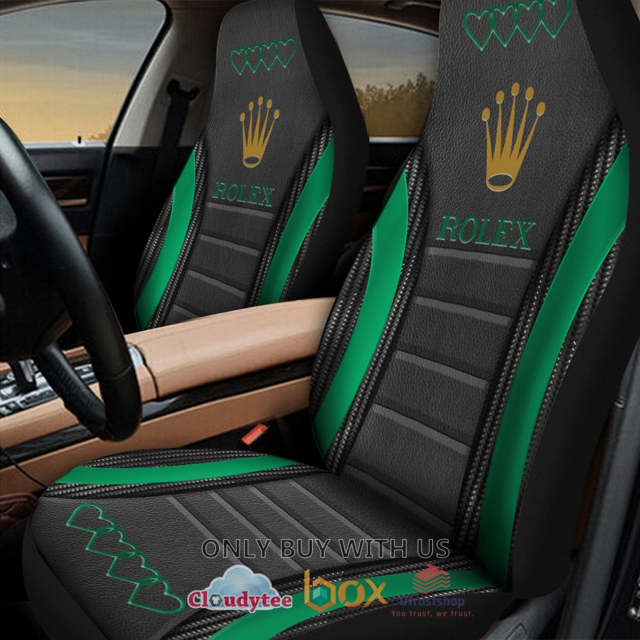 rolex sa black green car seat covers 2 85985