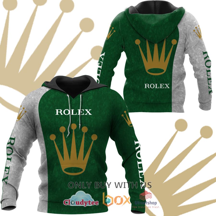 rolex sa green grey 3d hoodie zip hoodie 1 70261
