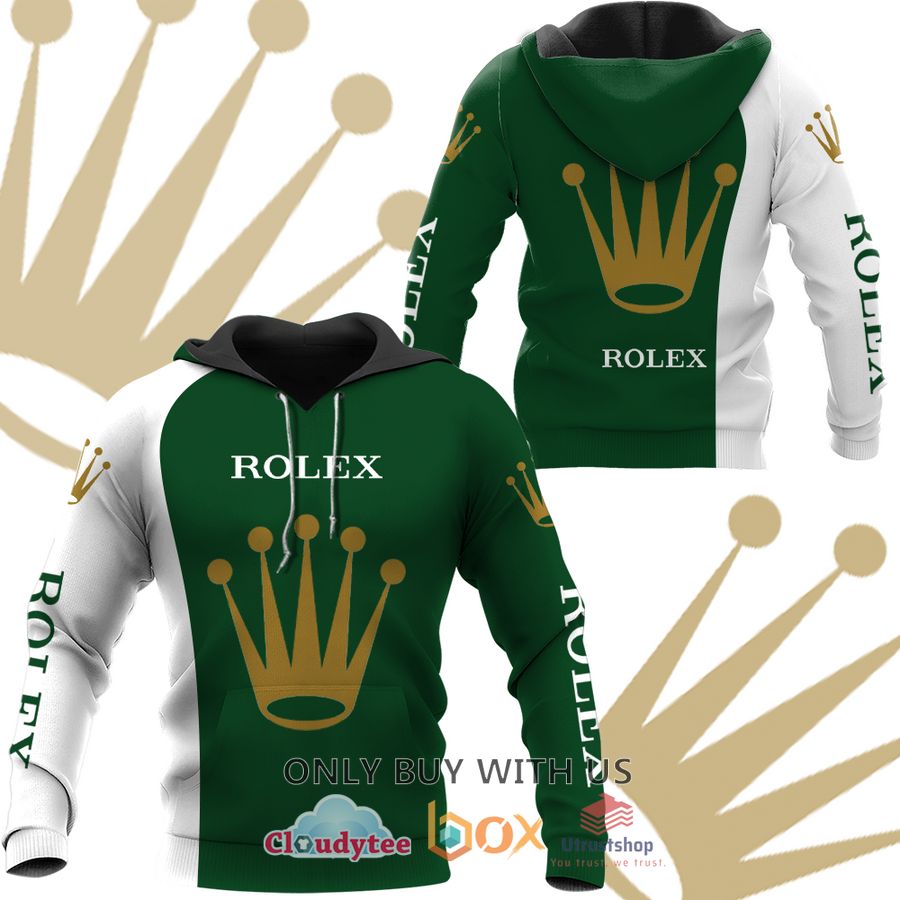 rolex sa green white color 3d hoodie zip hoodie 1 94536