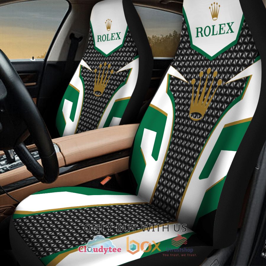 rolex sa white black green car seat covers 2 65372