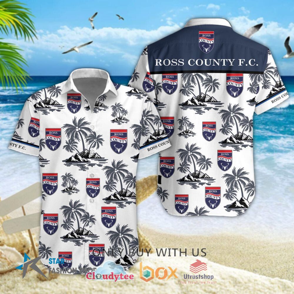 ross county f c short sleeve hawaiian shirt short 1 48721