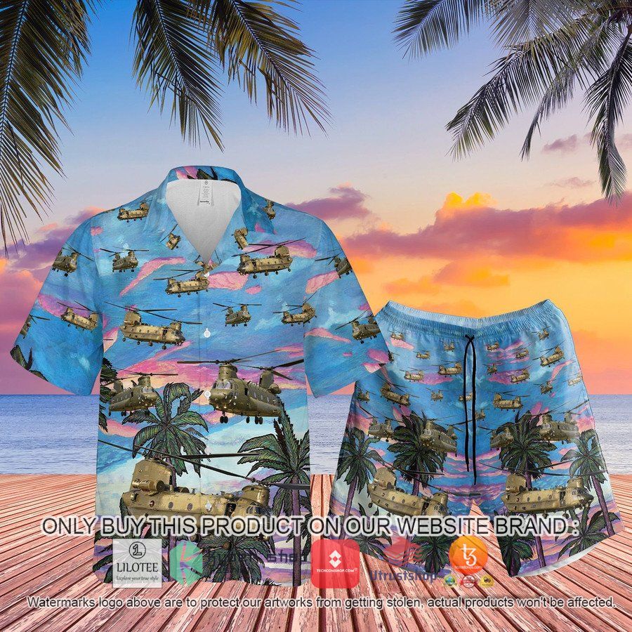 royal air force boeing chinook hawaiian shirt beach shorts 1 22736