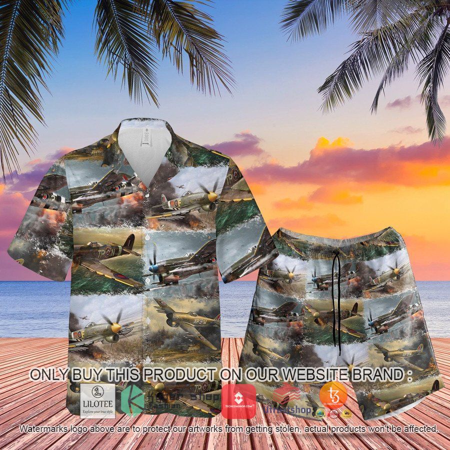 royal air force hawker typhoon hawaiian shirt beach shorts 1 76460