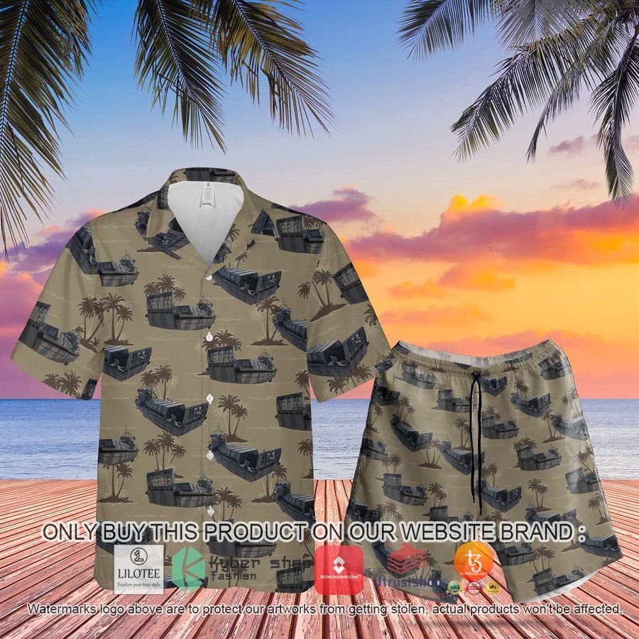 royal marines lcvp mk 5 hawaiian shirt beach shorts 1 48740