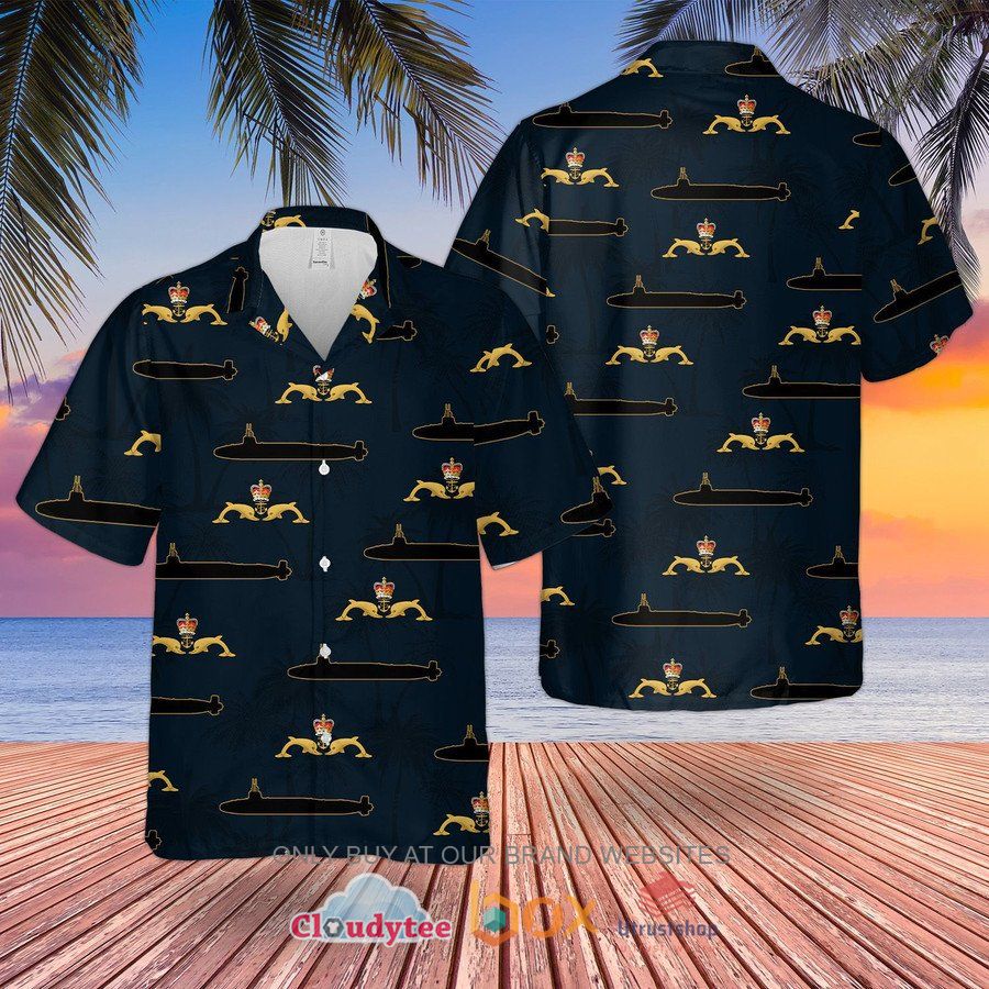 royal navy dolphins badge hawaiian shirt 1 48198