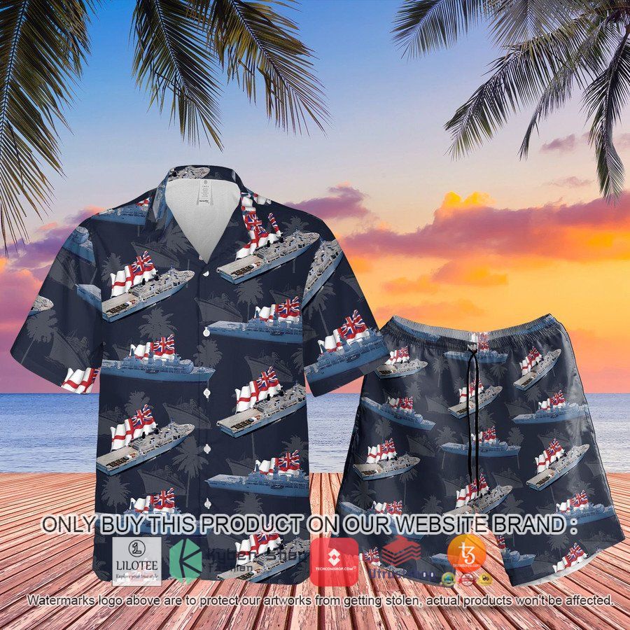 royal navy hms albion class hawaiian shirt beach shorts 1 83309