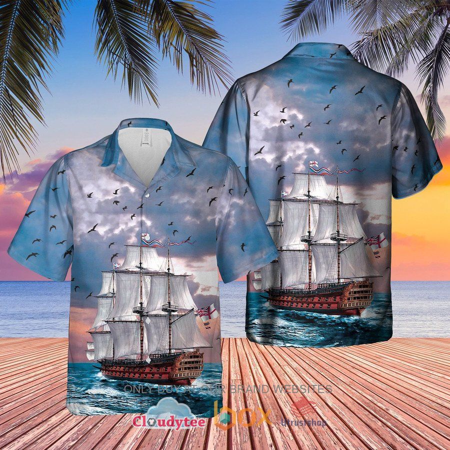 royal navy hms victory hawaiian shirt 1 23247