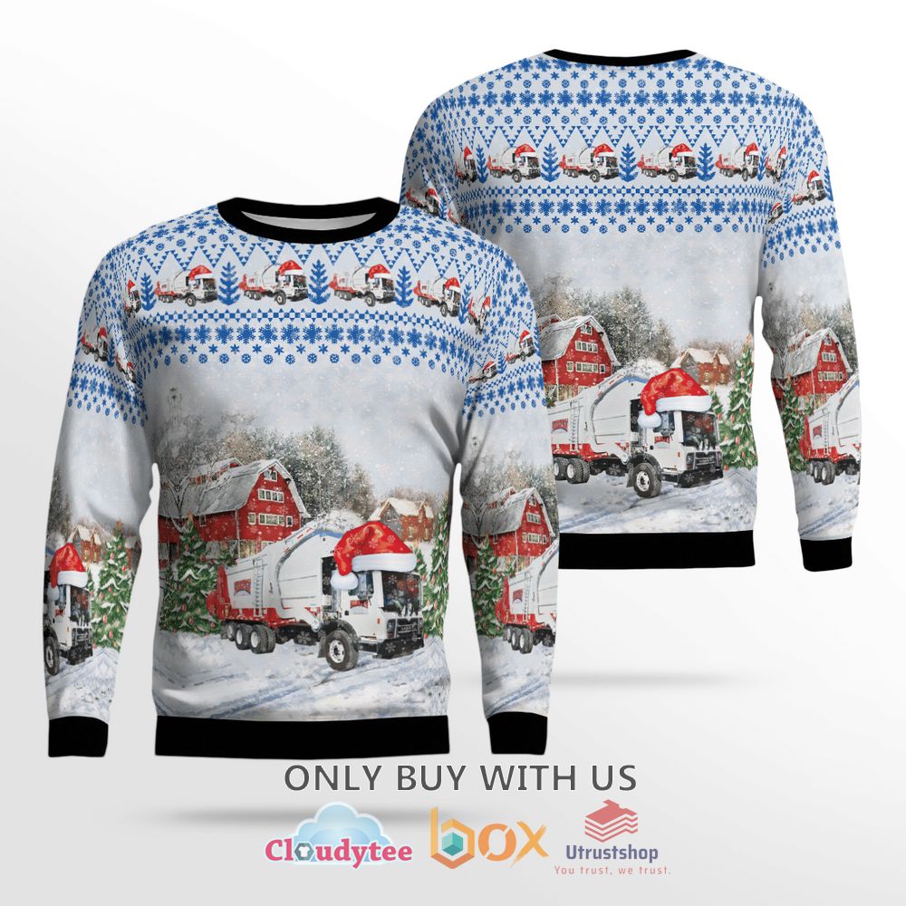 rumpke waste recycling white christmas sweater 1 22277