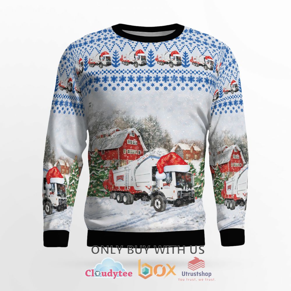 rumpke waste recycling white christmas sweater 2 20789