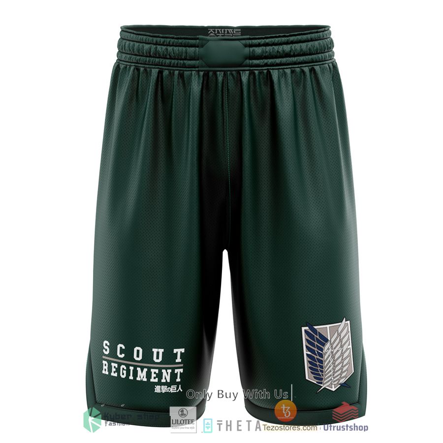 scouting regiment attack on titan basketball shorts 1 38696