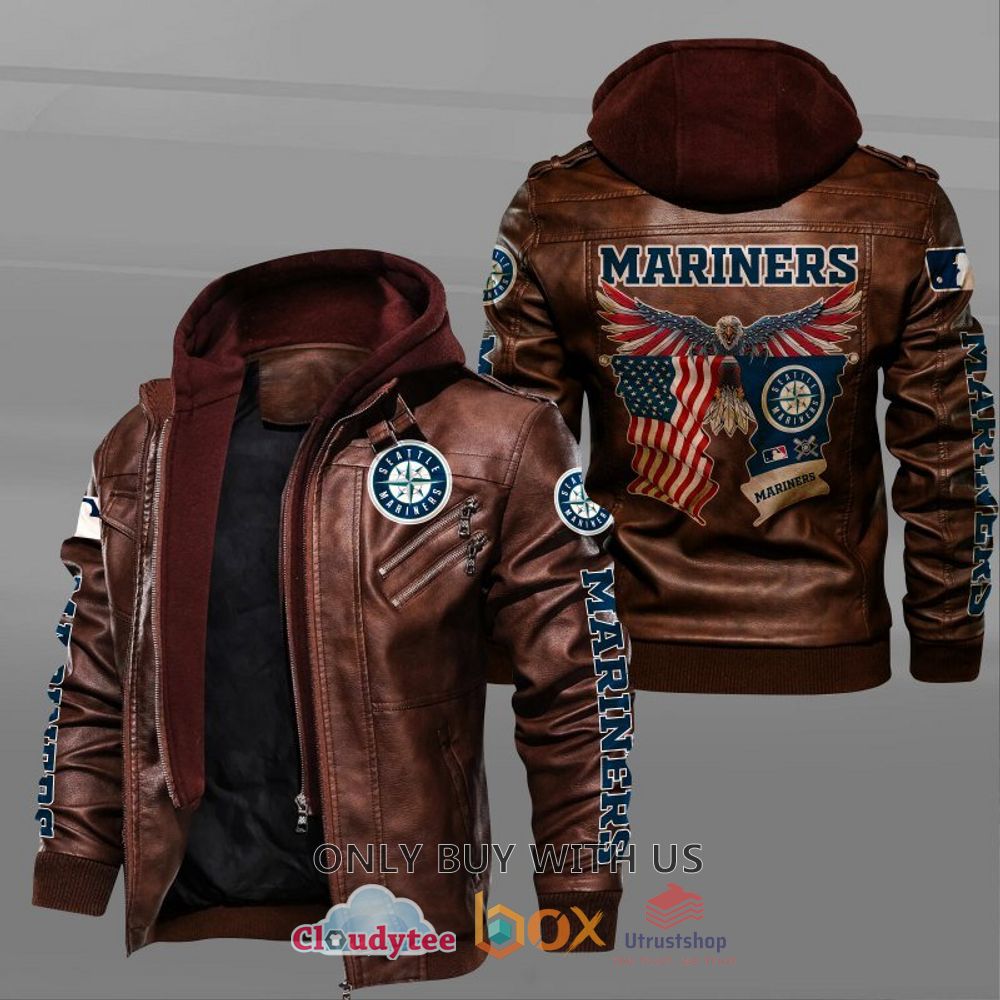 seattle mariners american flag eagle leather jacket 2 59955