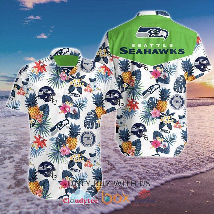 seattle seahawks hibiscus flower pineapple hawaiian shirt 1 51285
