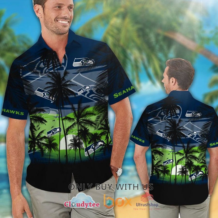 seattle seahawks palm tree hawaiian shirt 2 70171