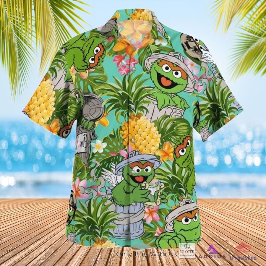 sesame street oscar the grouch hawaiian shirt 1 38420