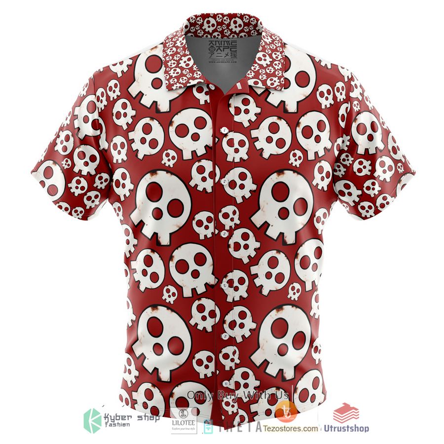 skull emblem fire force short sleeve hawaiian shirt 1 1466