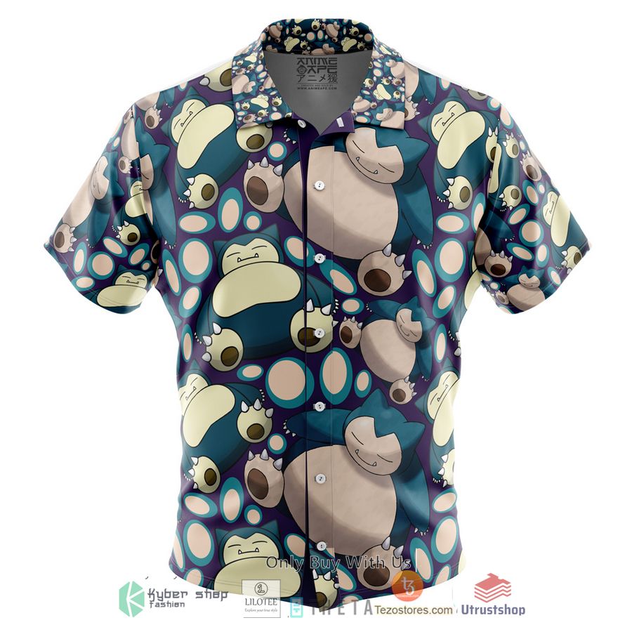 snorlax pokemon short sleeve hawaiian shirt 1 72885
