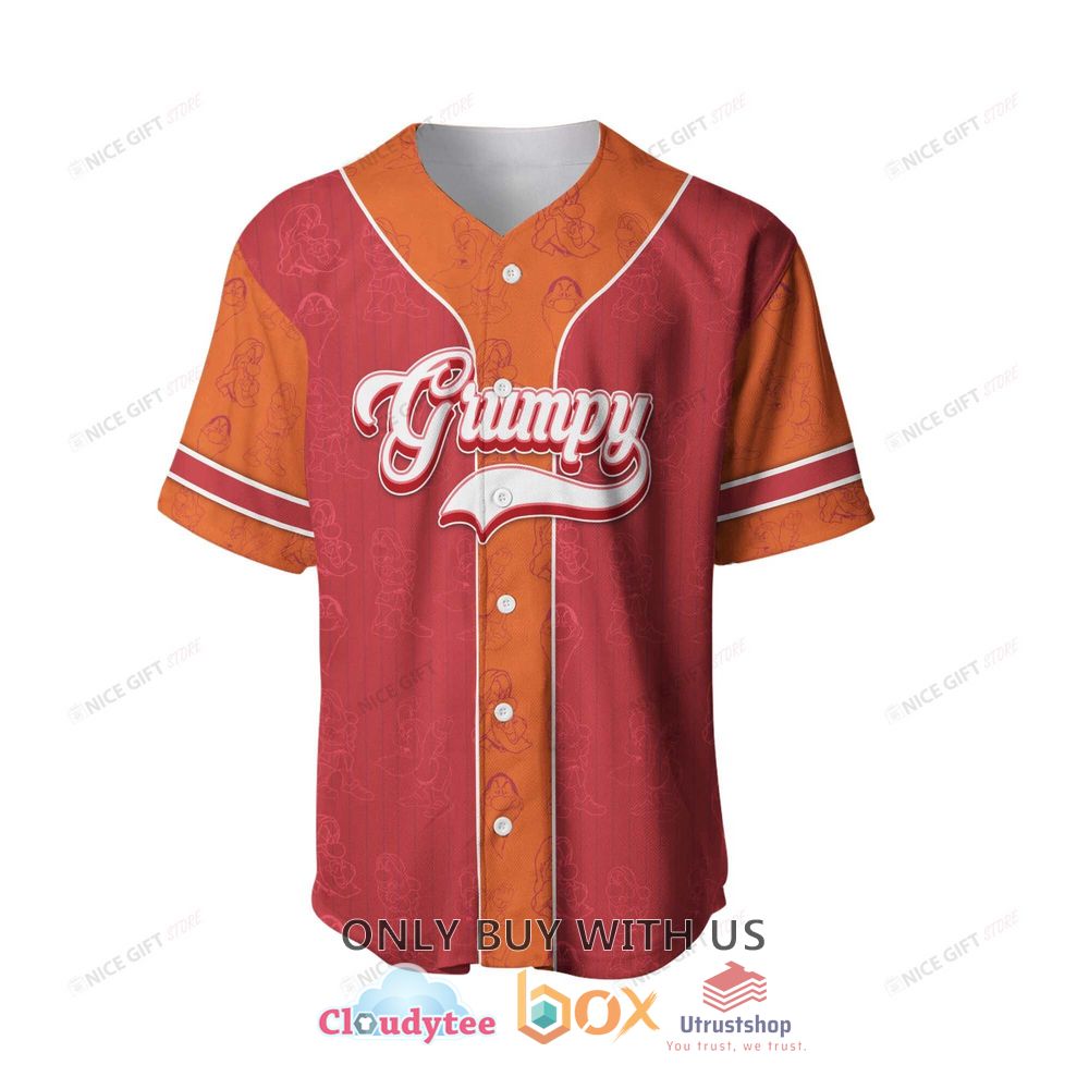 snow white and the seven dwarfs grumpy custom name baseball jersey shirt 2 57164
