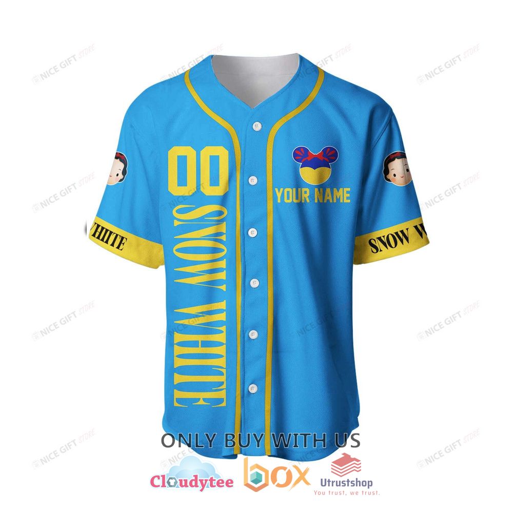 snow white and the seven dwarfs snow color personalized baseball jersey shirt 2 56996