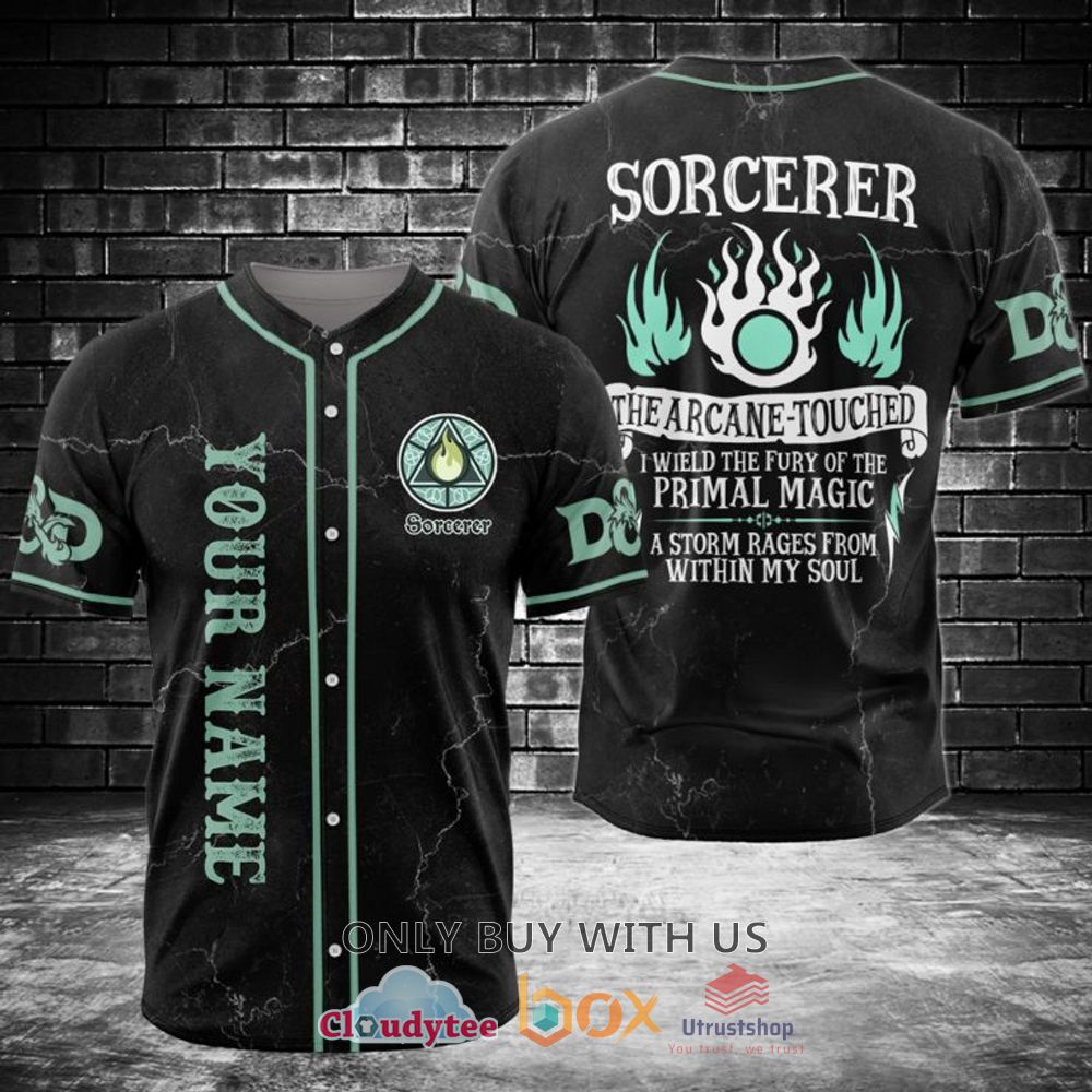 sorcerer the arcane touched custom name baseball jersey 1 47150