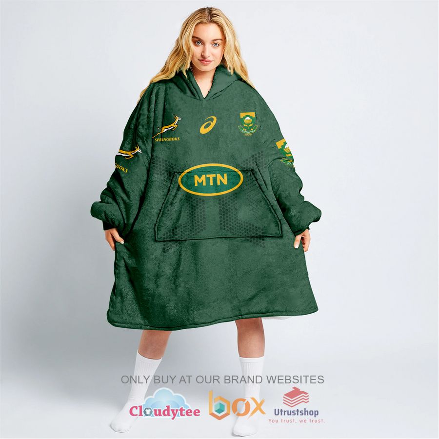 south africa national rugby union team fleece hoodie blanket 1 83321
