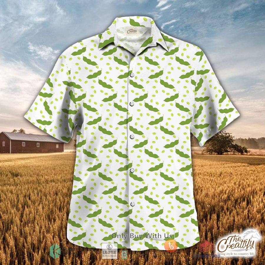 soybean and pod green pattern hawaiian shirt 1 82313