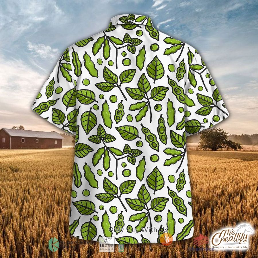 soybean leaf and pod pattern hawaiian shirt 2 17782
