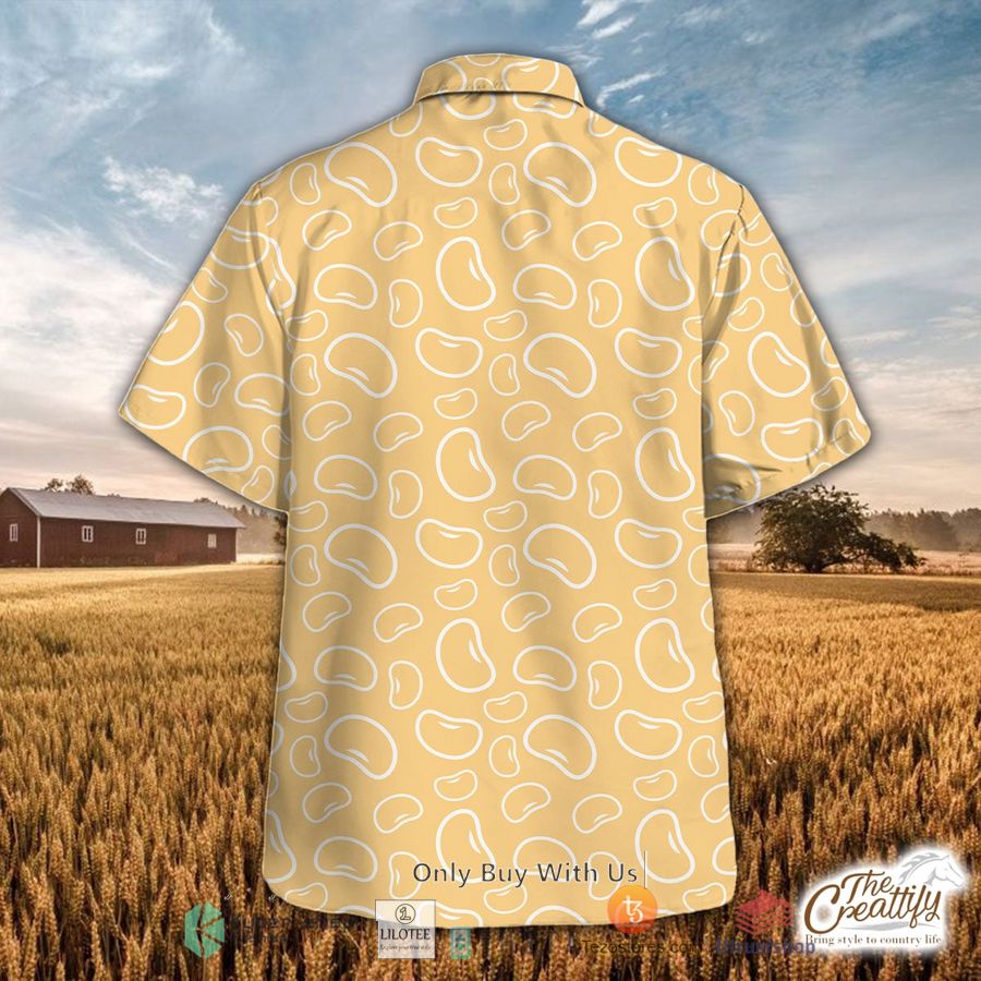 soybean on yellow background pattern hawaiian shirt 2 14380