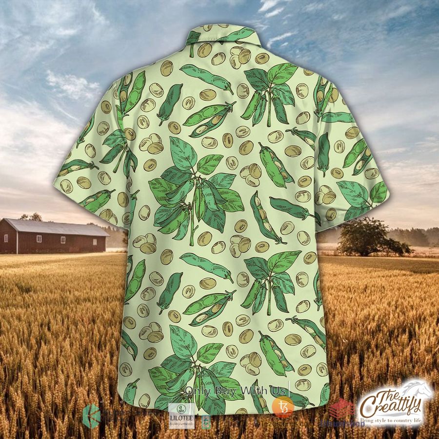 soybean plant and leaves pattern hawaiian shirt 2 70741