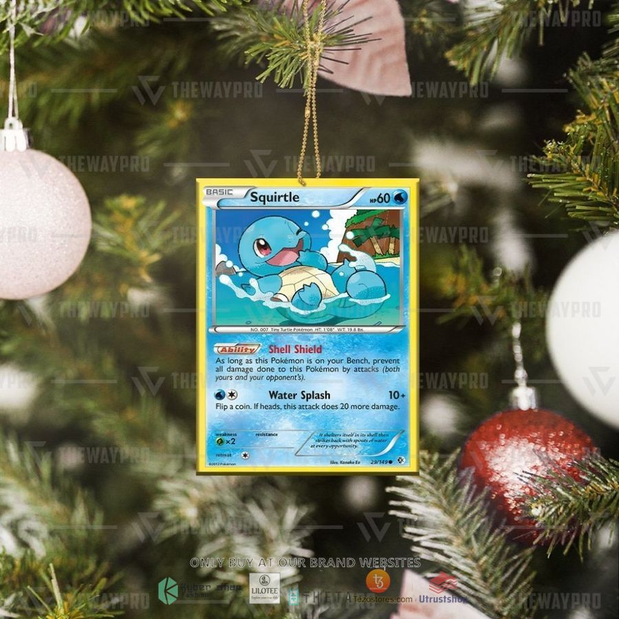 squirtle card christmas ornament 2 28773