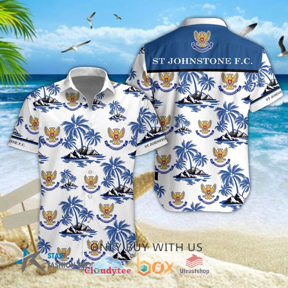 st johnstone f c short sleeve hawaiian shirt short 1 55905