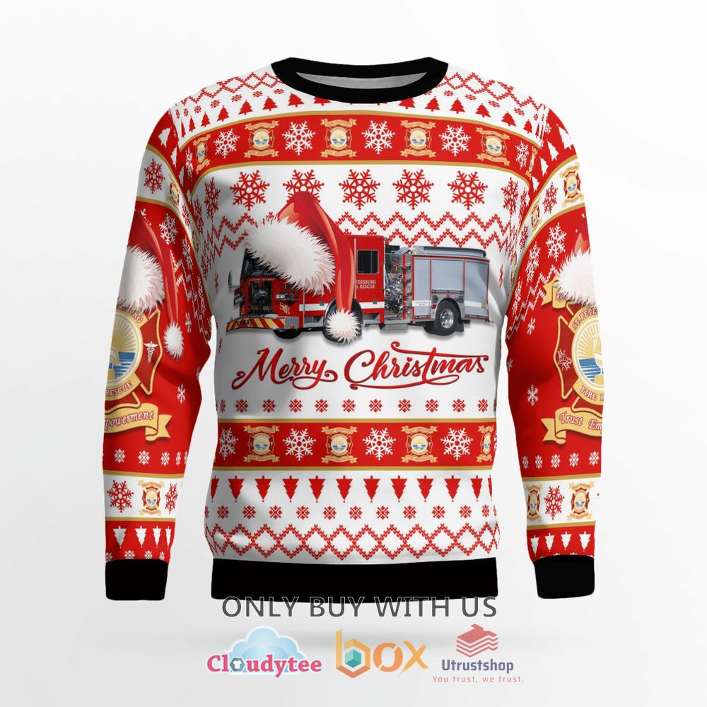 st pete fire rescue merry christmas sweater 2 15990
