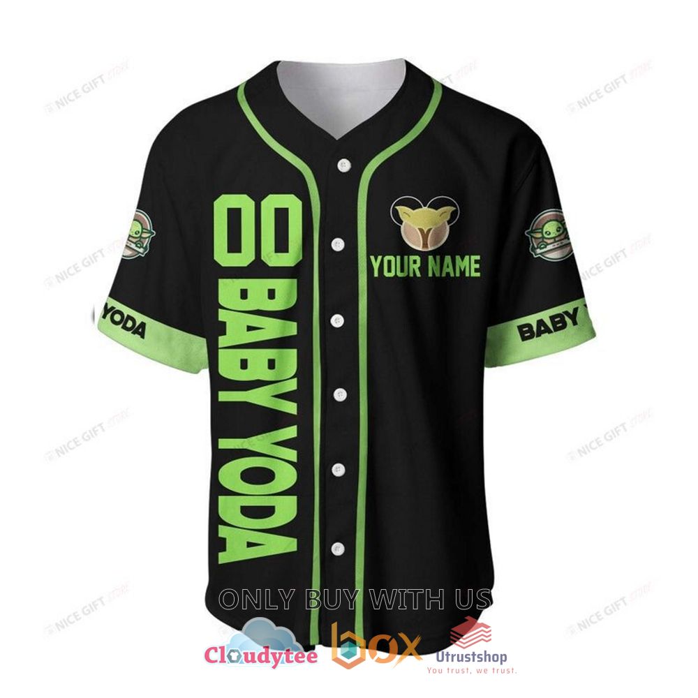 star wars baby yoda personalized black baseball jersey shirt 2 91651