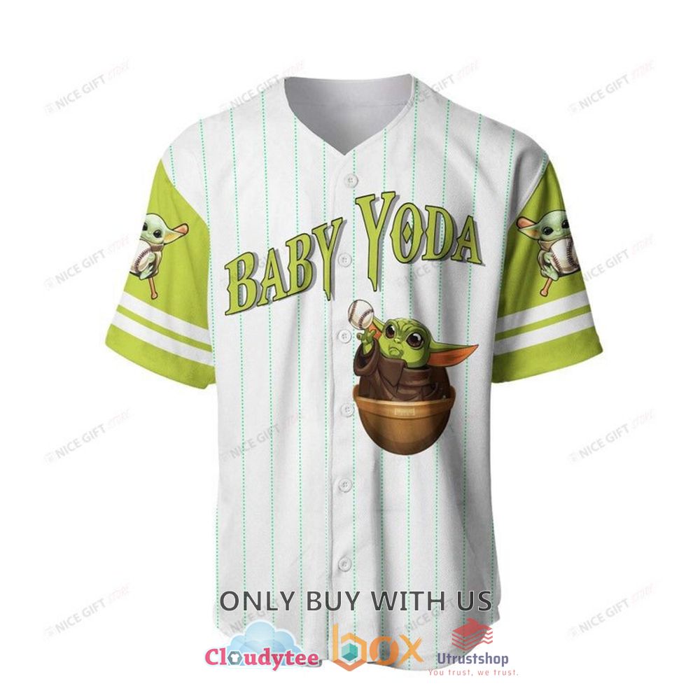 star wars baby yoda white baseball jersey shirt 2 71057